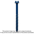 Simpson Strong-Tie TNT25234H Titen Turbo, 1/4-in. x 2-3/4-in. Hex-Head Concrete and Masonry Screw, Blue, 100-Pack