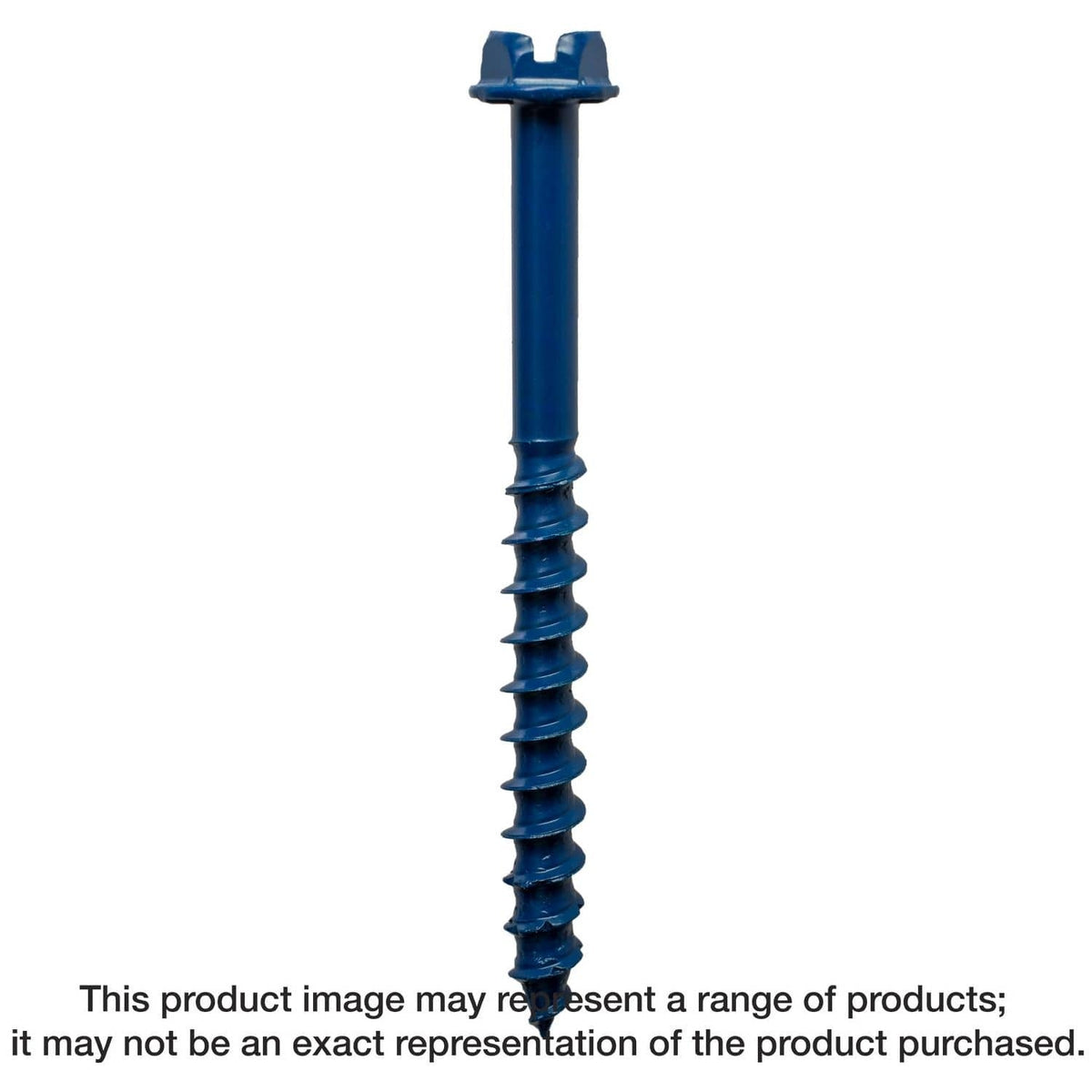 Simpson Strong-Tie TNT25234H Titen Turbo, 1/4-in. x 2-3/4-in. Hex-Head Concrete and Masonry Screw, Blue, 100-Pack