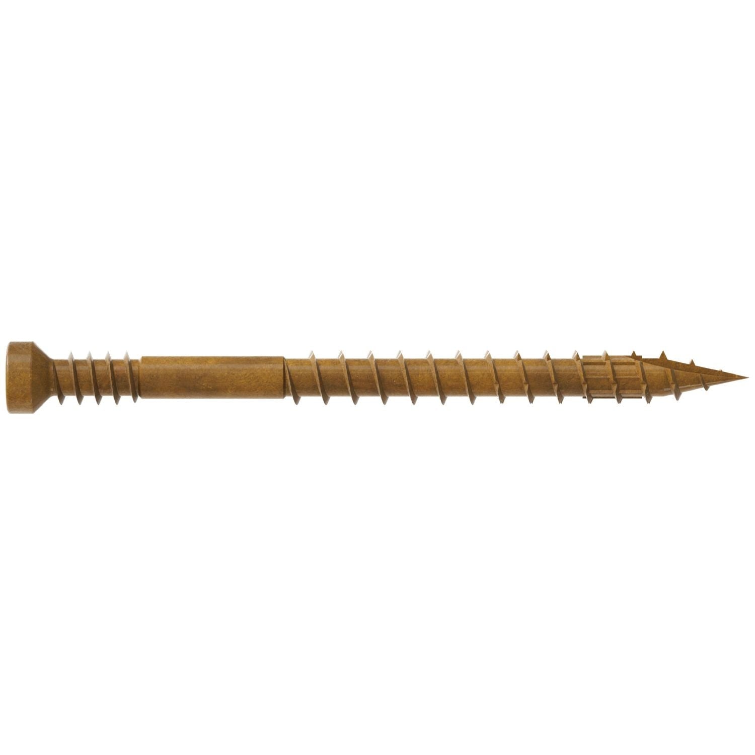 Simpson Strong-Tie FT07200MB Finish Trim Screw, #7 x 2-in. T10, Trim-Head, Quik Guard, Tan, 4000-Pack