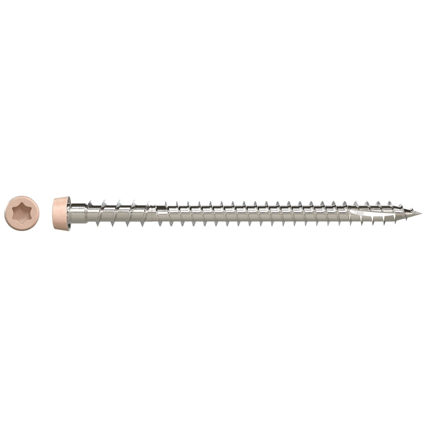 Simpson Strong-Tie DCU234S316TN05 Deck-Drive DCU COMPOSITE Screw (Collated), #10 x 2-3/4-in. Type 316, Tan 05, 1000-Pack