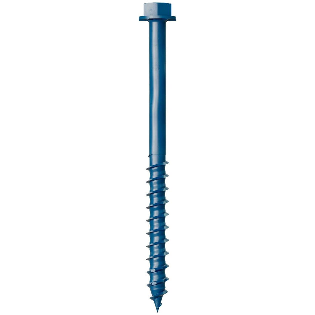 Simpson Strong-Tie TNT25314HC75 Titen Turbo, 1/4-in. x 3-1/4-in. Hex-Head Concrete and Masonry Screw, Blue, 75-Pack