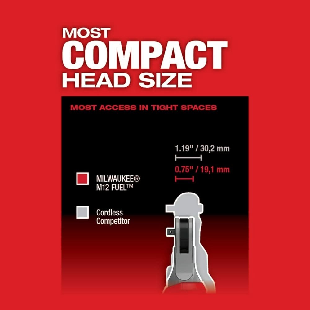 Milwaukee 2566-22 M12 FUEL 1/4-Inch High Speed Ratchet 2.0Ah Kit
