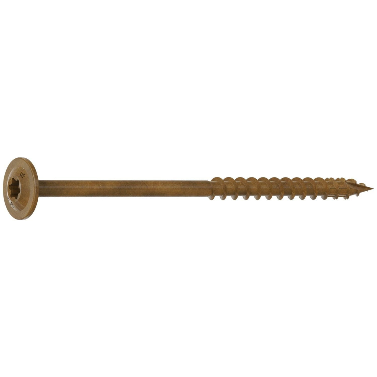 Simpson Strong-Tie CBT08300MB Wafer-Head Construction Screw, #8 x 3-in. T20, Quik Guard, Tan, 1500-Pack