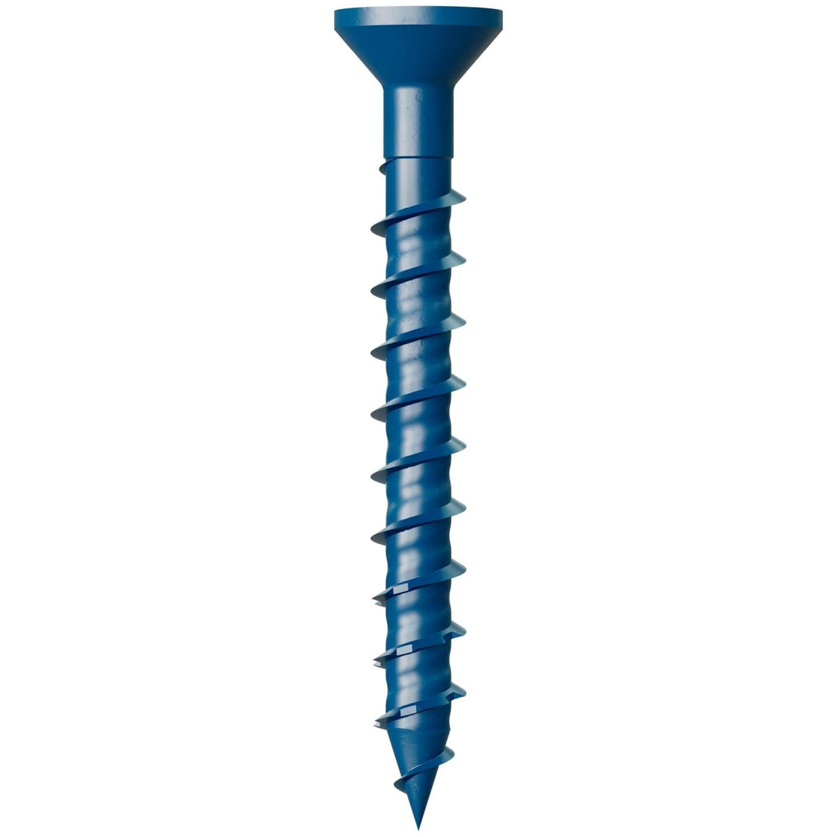 Simpson Strong-Tie TNT18134TF Titen Turbo, 3/16-in. x 1-3/4-in. 6-Lobe Flat-Head Concrete and Masonry Screw, Blue, 100-Pack