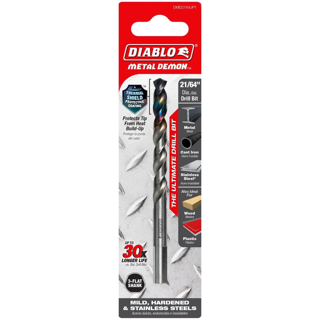 Diablo DMD2164JP1 21/64-in. Metal Demon Drill Bit for Mild, Hardened and Stainless Steels