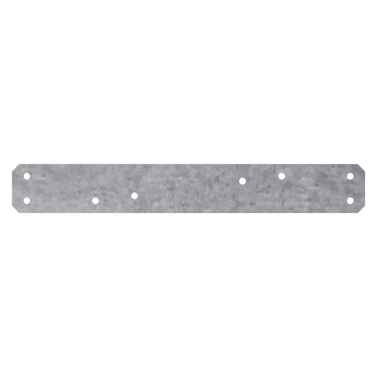 Simpson Strong-Tie ST9 ST 9-in. 16-Gauge Galvanized Strap Tie