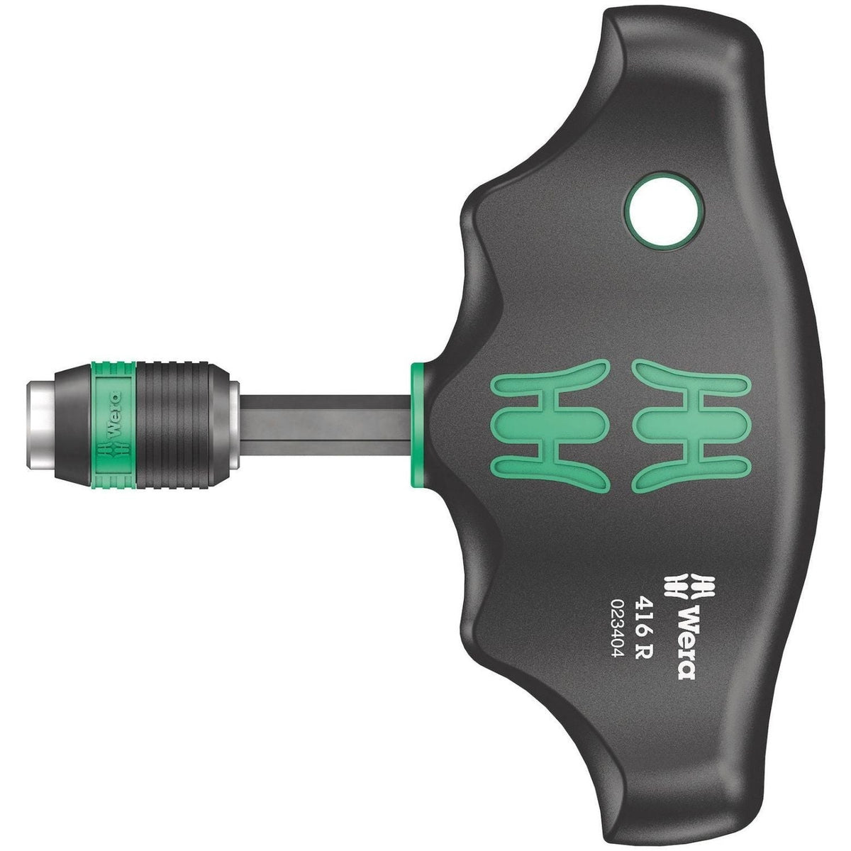 Wera 416 R T-Handle Bitholding Screwdriver Rapidaptor, 1/4-in.x45-mm.