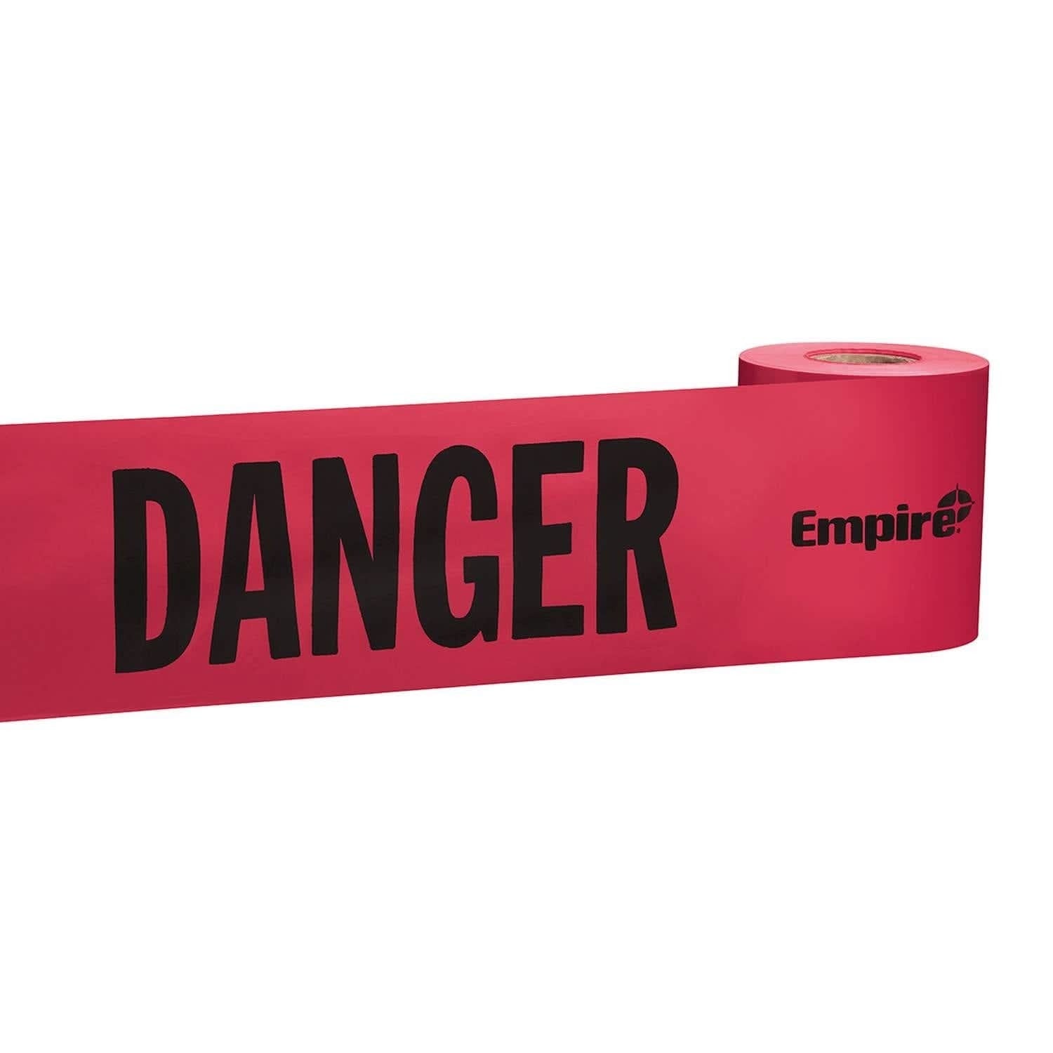 Empire 77-0204 200-Foot Red Barricade Tape - Danger/Peligro
