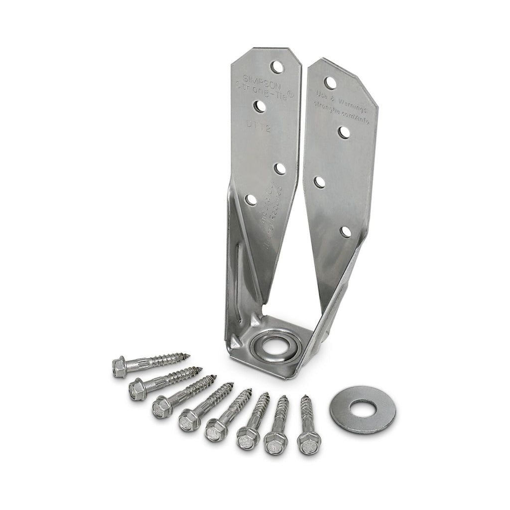 Simpson Strong-Tie DTT2SS DTT2SS Stainless-Steel Deck Tension Tie for 2x with 1-1/2-in. SDS Screws
