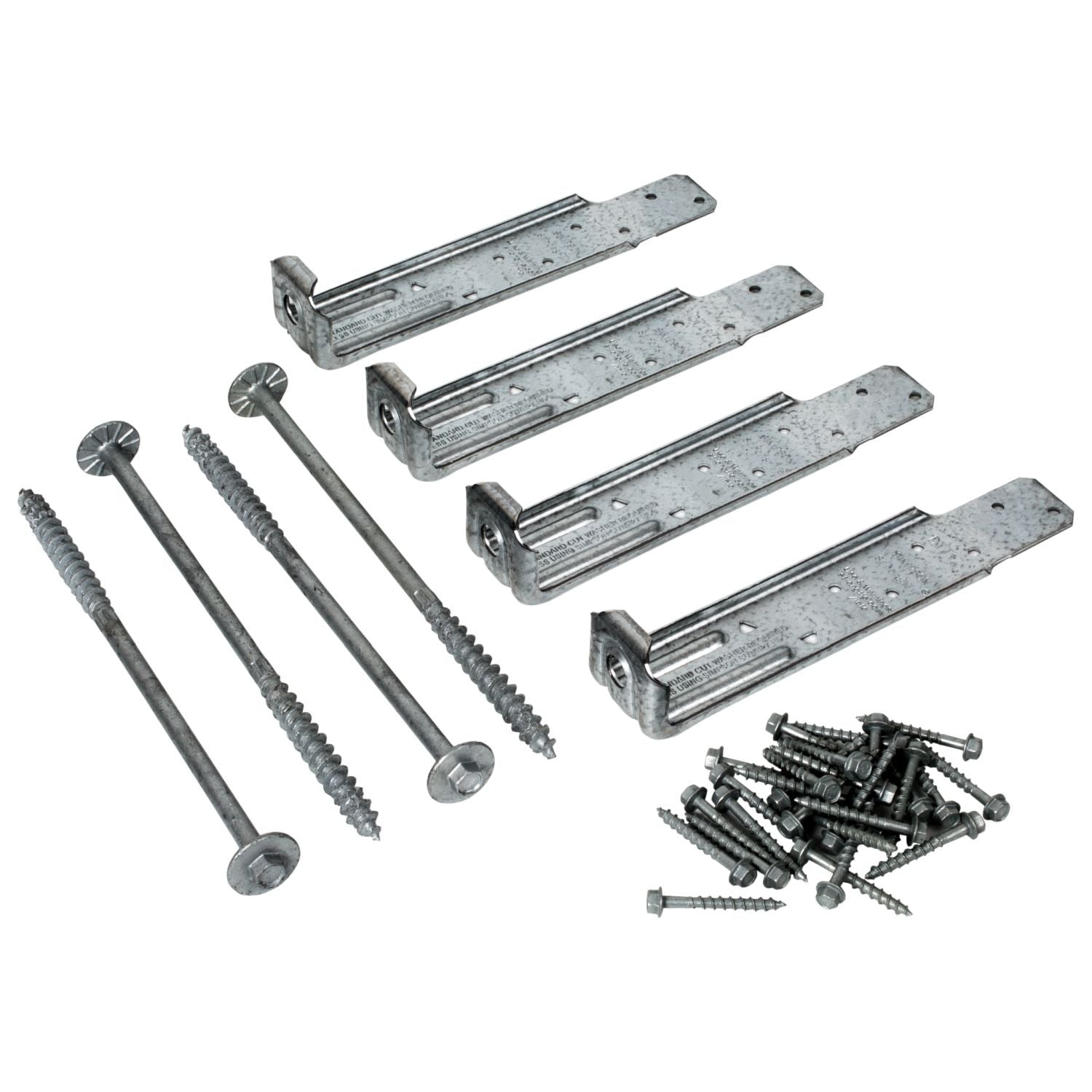 Simpson Strong-Tie DTT1Z-KT DTT1Z ZMAX Galvanized Deck Tension Tie Kit for 2x with Screws, 4-Pack
