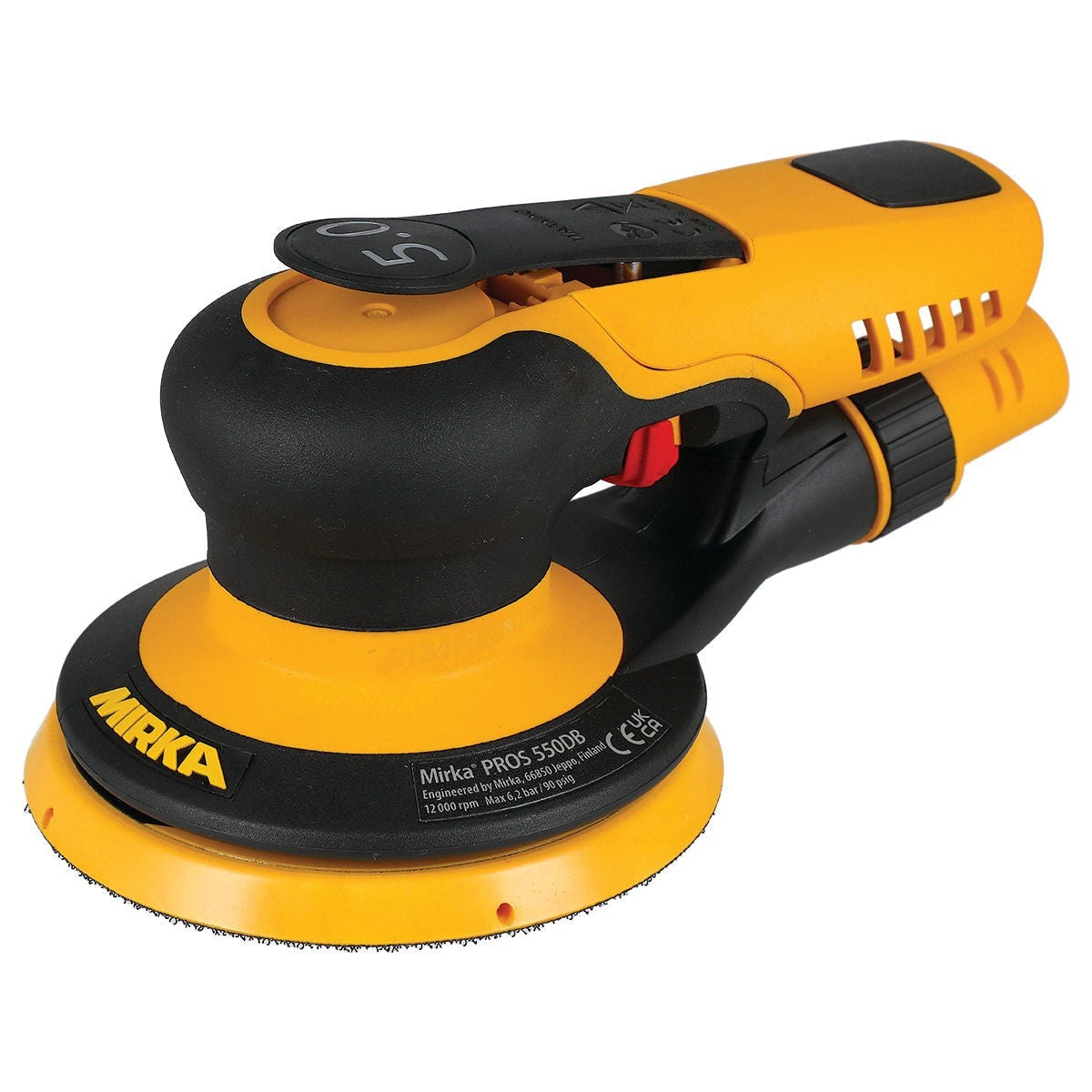 Mirka PROS 5-in. 5 mm Pneumatic Random Orbital Sander with Fleece Dust Bag (MRP-550SGV)