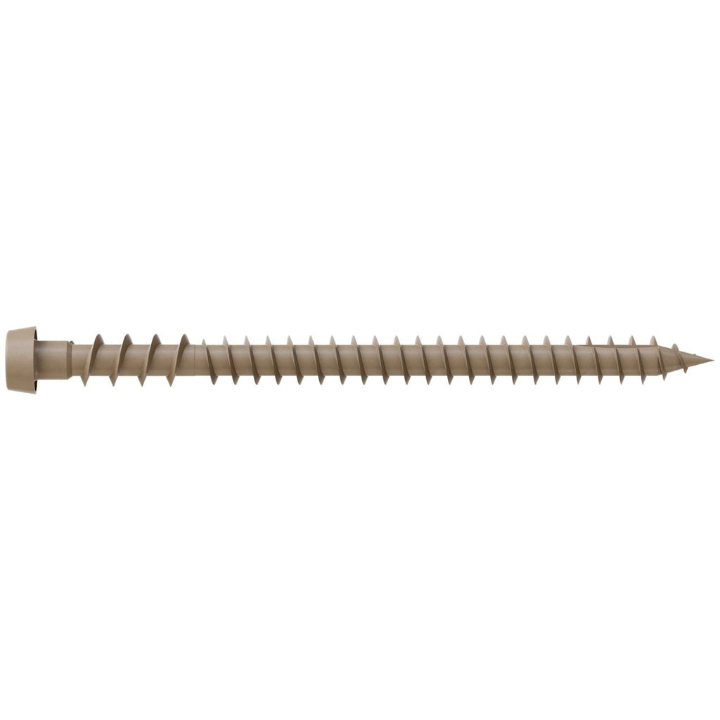 Simpson Strong-Tie Deck-Drive DCU COMPOSITE Screw, Collated), #10 x 2-3/4-in. Quik Guard Tan, 1000-Pack (DCU234STN)