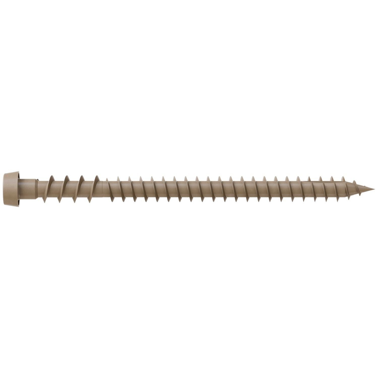 Simpson Strong-Tie Deck-Drive DCU COMPOSITE Screw, Collated), #10 x 2-3/4-in. Quik Guard Tan, 1000-Pack (DCU234STN)