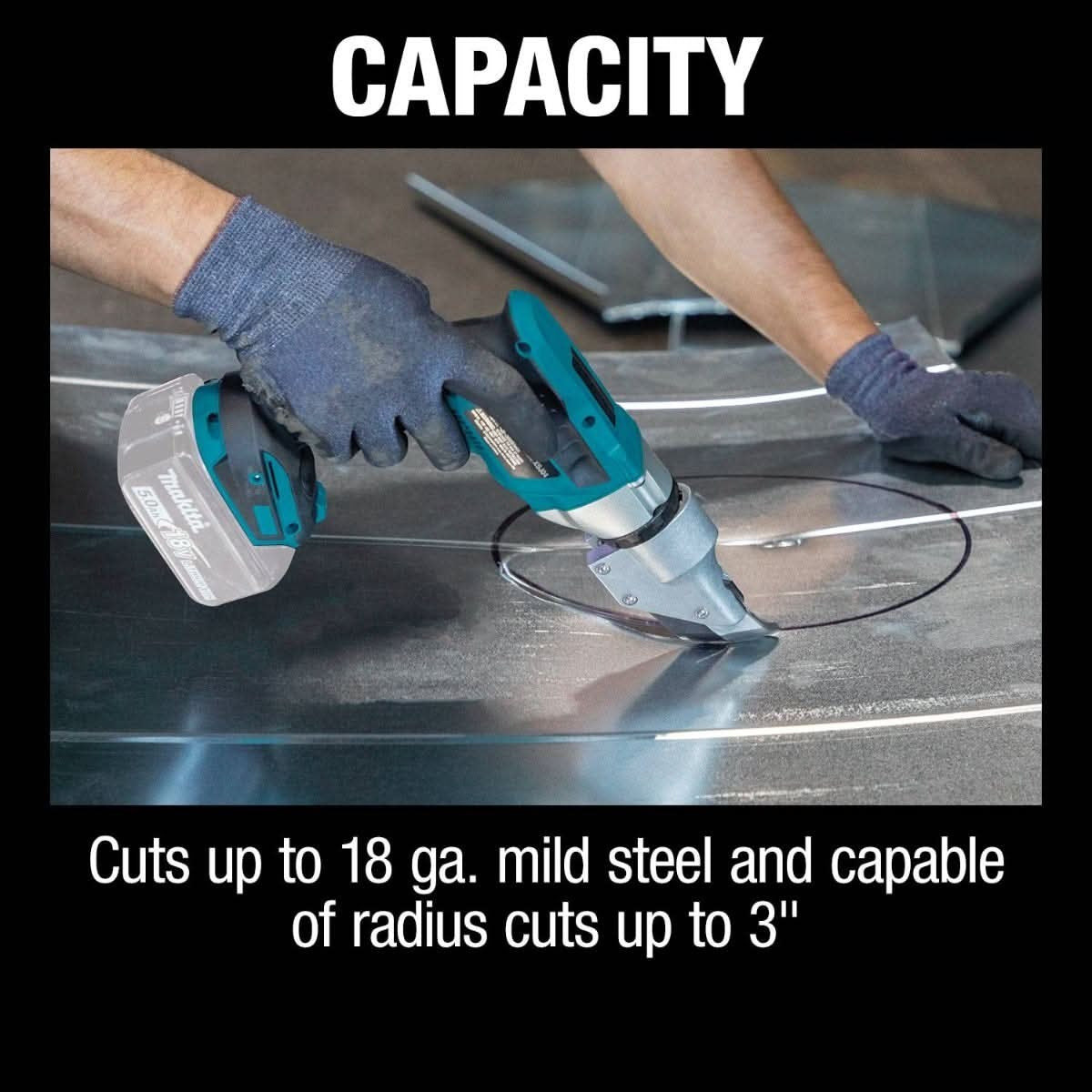 Makita XSJ04Z 18V LXT Lithium-Ion Brushless Cordless 18 Gauge Offset Shear, Tool Only