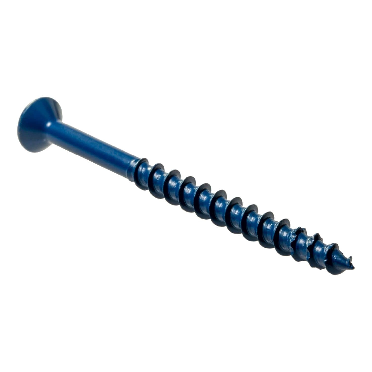 Simpson Strong-Tie TNT18234TF Titen Turbo, 3/16-in. x 2-3/4-in. 6-Lobe Flat-Head Concrete and Masonry Screw, Blue, 100-Pack