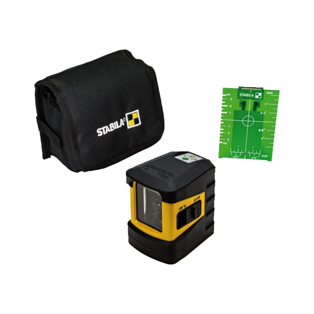 Stabila 03281 LAX 60 G Green Cross Line Laser Level Set w/ Pole & Mounting Bracket
