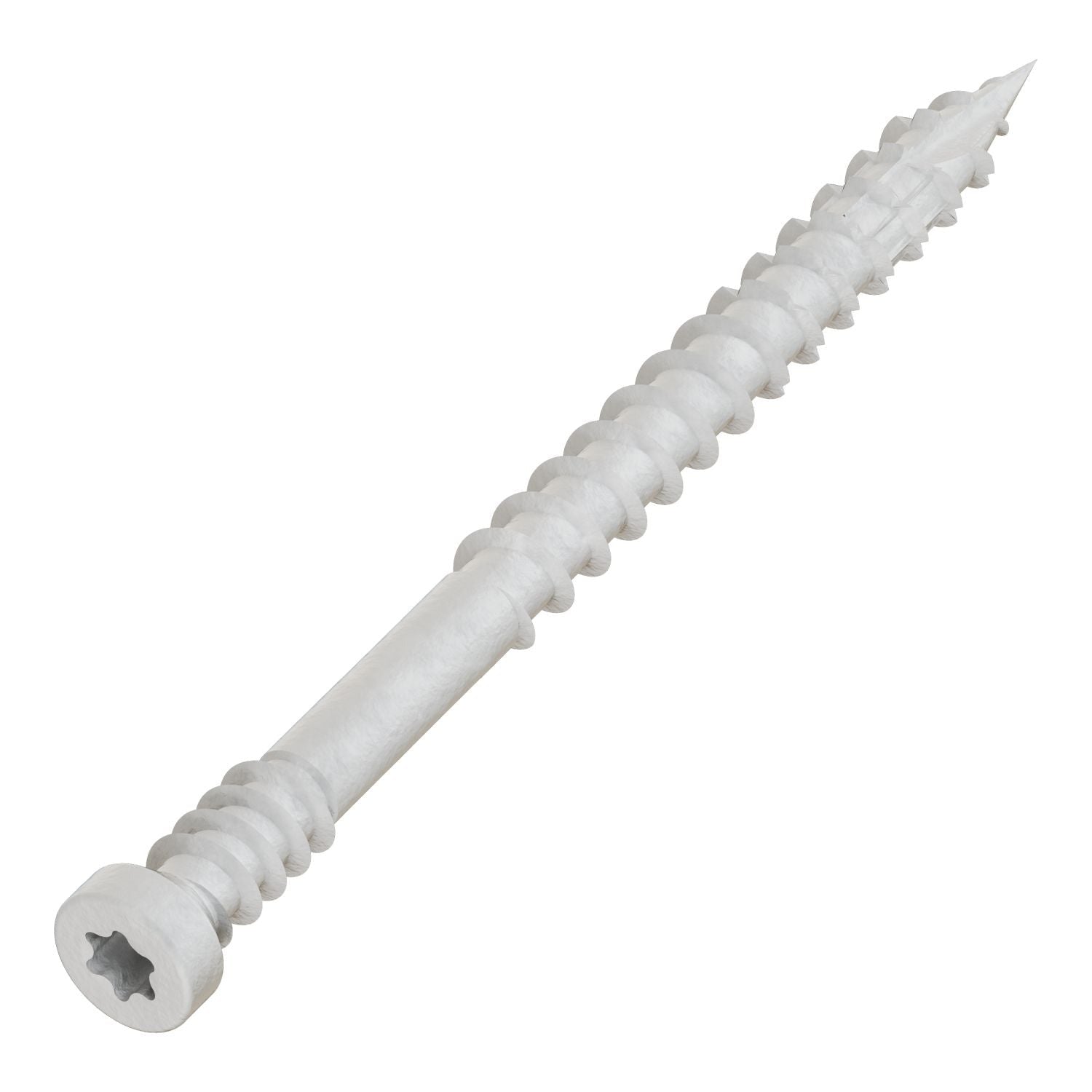 Simpson Strong-Tie FT07200R450W Finish Trim Screw, #7 x 2-in. T10, Trim-Head, Quik Guard, White, 450-Pack