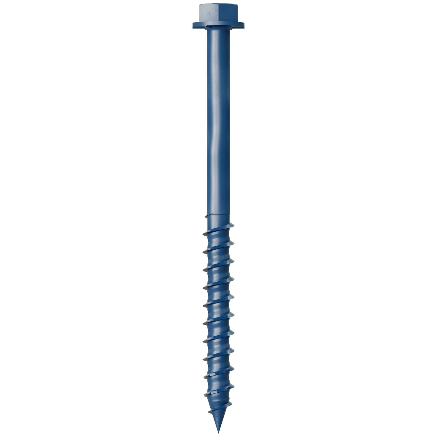 Simpson Strong-Tie TNT25314HC8 Titen Turbo, 1/4-in. x 3-1/4-in. Hex-Head Concrete and Masonry Screw, Blue, 8-Pack