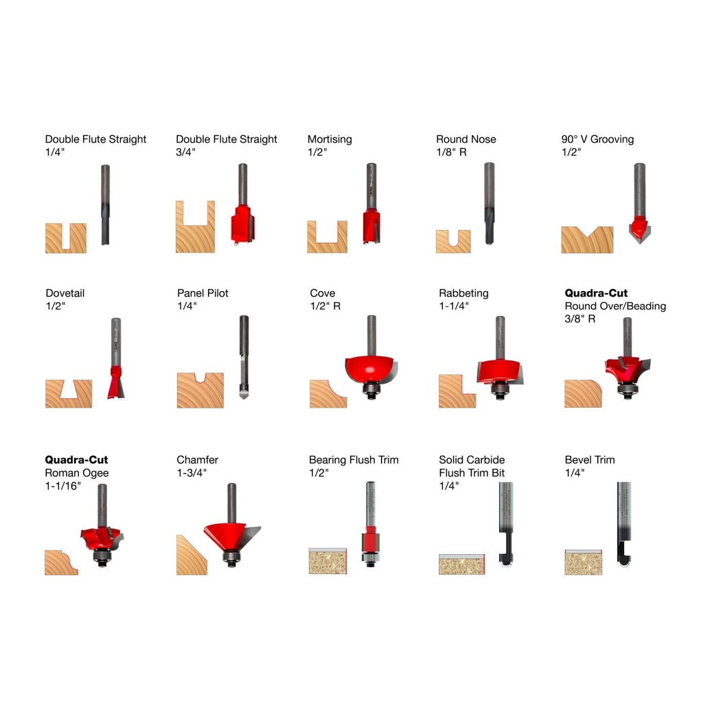 Freud 90-100 15 Piece Advanced Router Bit Set