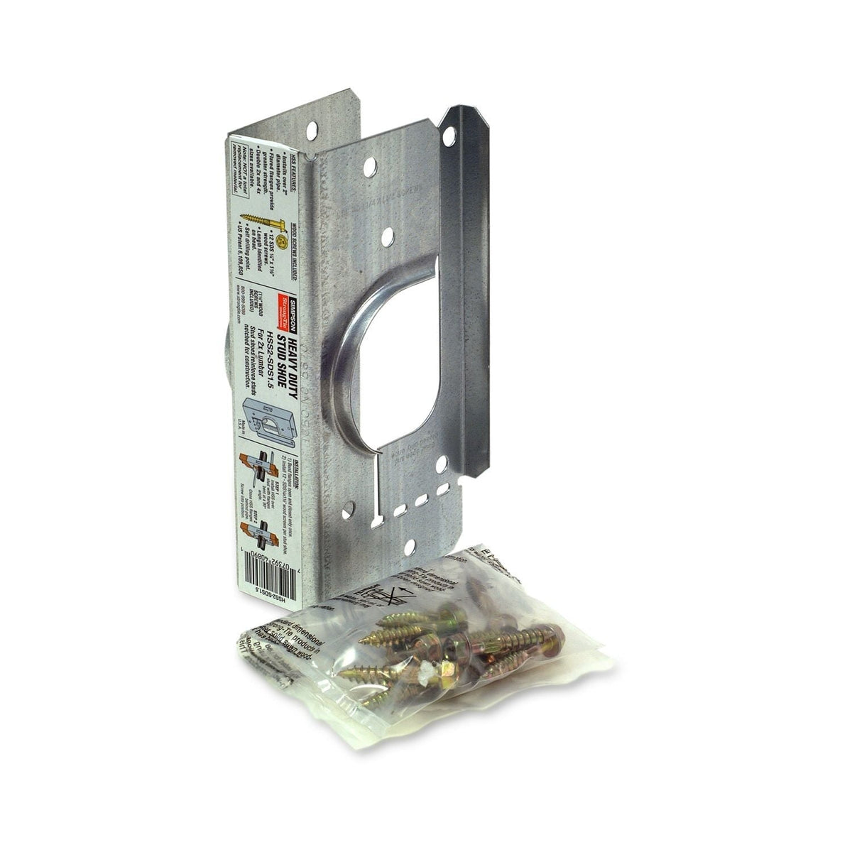 Simpson Strong-Tie HSS2-SDS1.5 HSS Galvanized Stud Shoe for 2x, with Strong-Drive SDS Screws