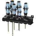 Wera 3334/3350/3355/6 Screwdriver Set, Stainless And Rack, 6-Pieces