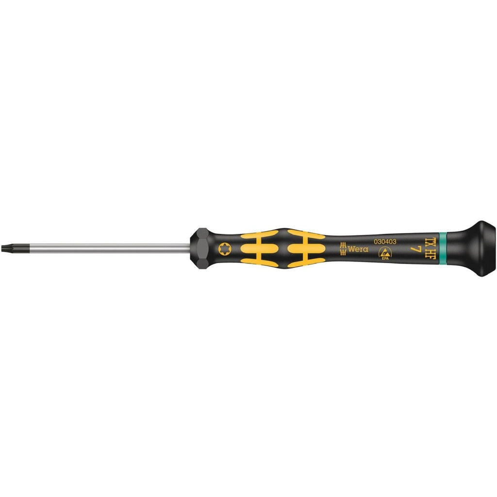 Wera 1567 Torx Hf Esd Kraftform Micro Screwdriver With Holding Function For Torx Screws, Torx 7x60-mm.