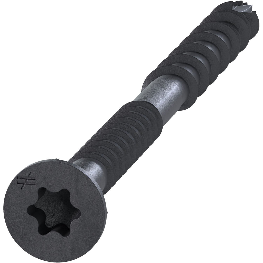 Simpson Strong-Tie DSVBK3R70 Deck-Drive DSV WOOD Screw, #10 x 3-in. T25, Flat Head, Quik Guard, Black, 70-Pack