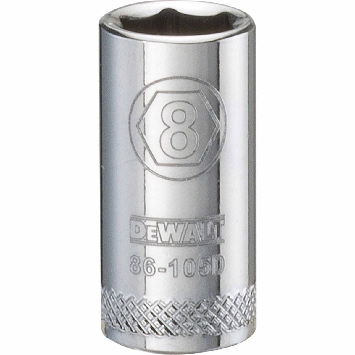 DEWALT 1/4 in. Drive 8 mm 6-Point Socket with Knurled Ring (DWMT86105OSP)