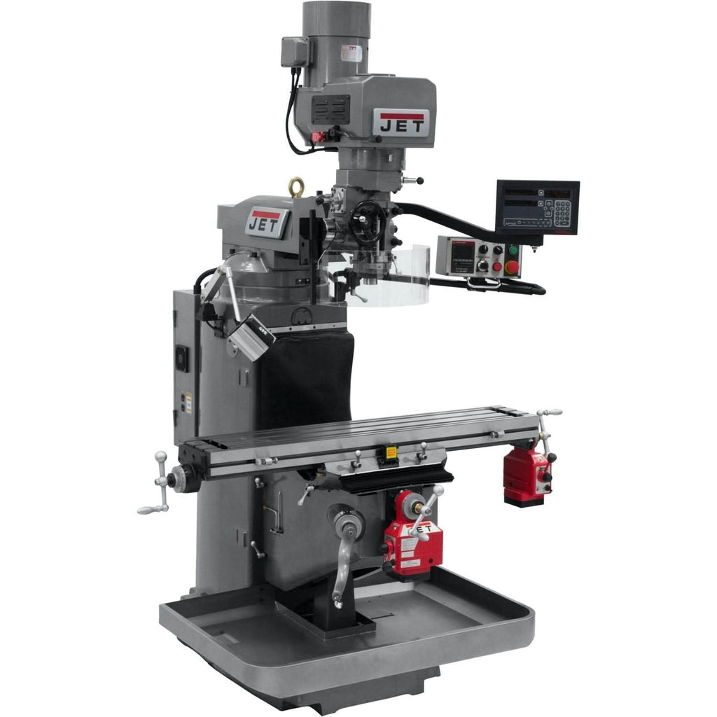 Jet Tools 690542 JTM-949EVS Mill With 3-Axis Newall DP700 DRO (Knee) With X and Y-Axis Powerfeeds