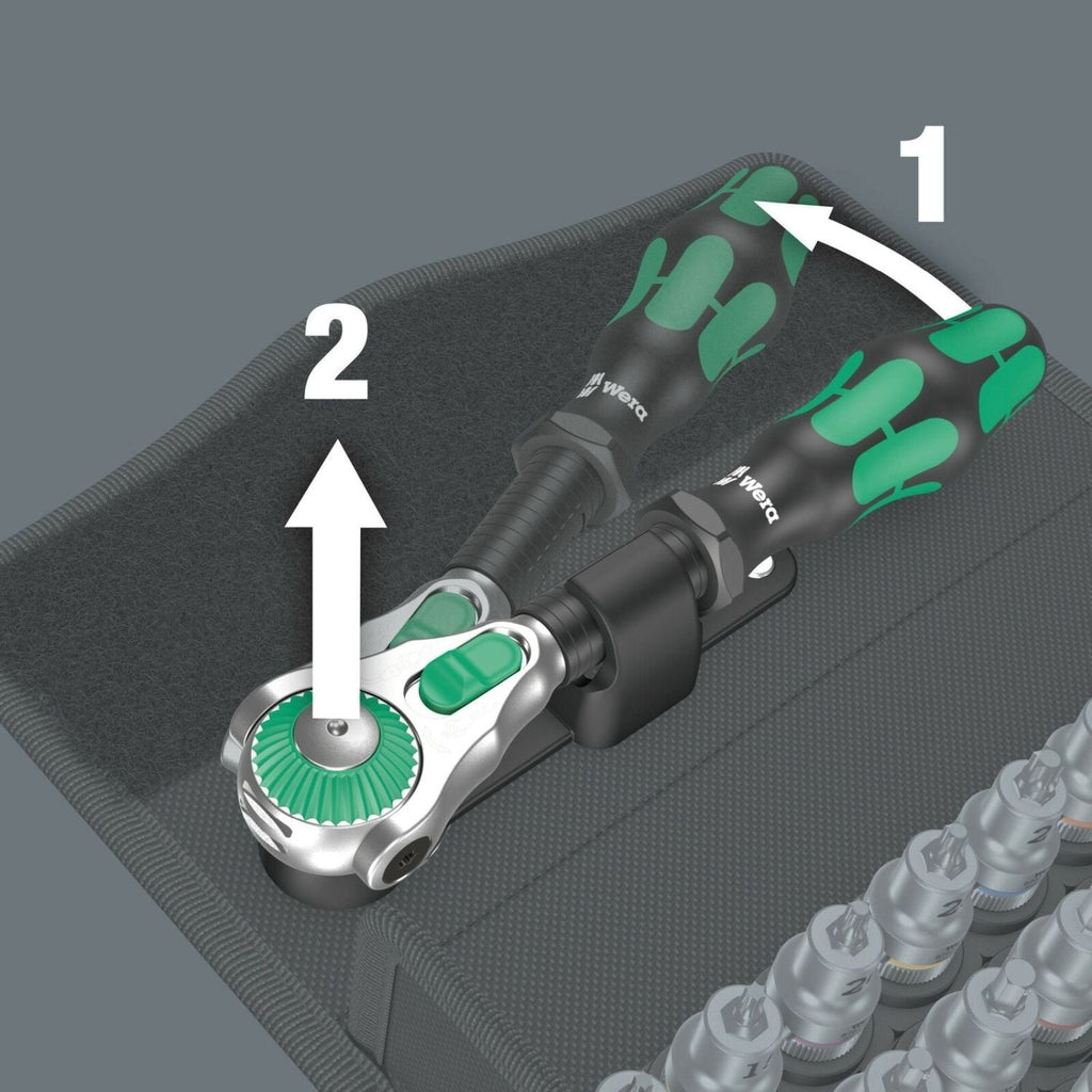 Wera 8100 SB All-in Zyklop Speed Ratchet Set, 3/8-in. Drive, 35-Pieces