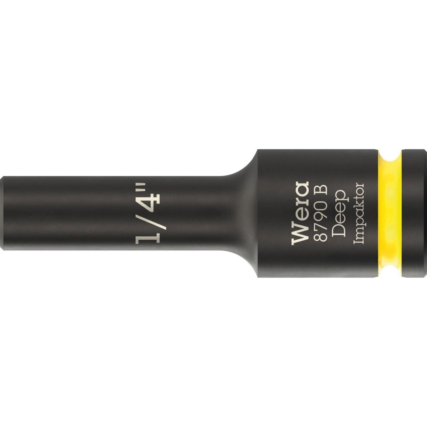 Wera 8790 B Impaktor Deep Socket With 3/8-in. Drive, 1/4-in.x63-mm.