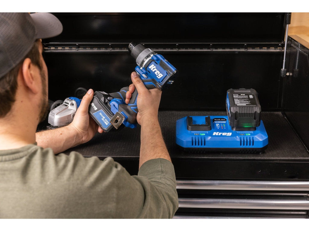 Kreg 20V Cordless Blue Ion Dual Fast Battery Charger (CRGR402B)