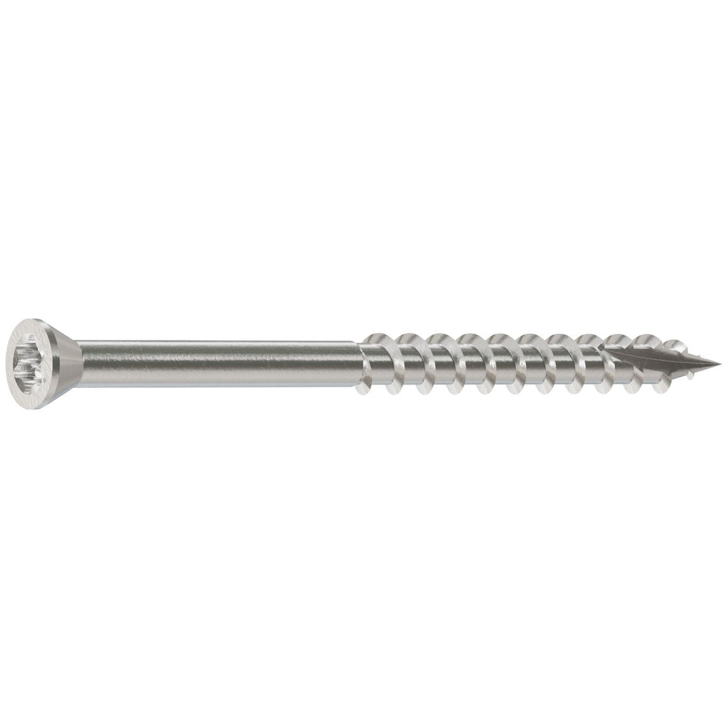 Simpson Strong-Tie T07225FTB Trim-Head Screw, 6-Lobe Drive, #7 x 2-1/4-in. T-15 Type 316, 3000-Pack
