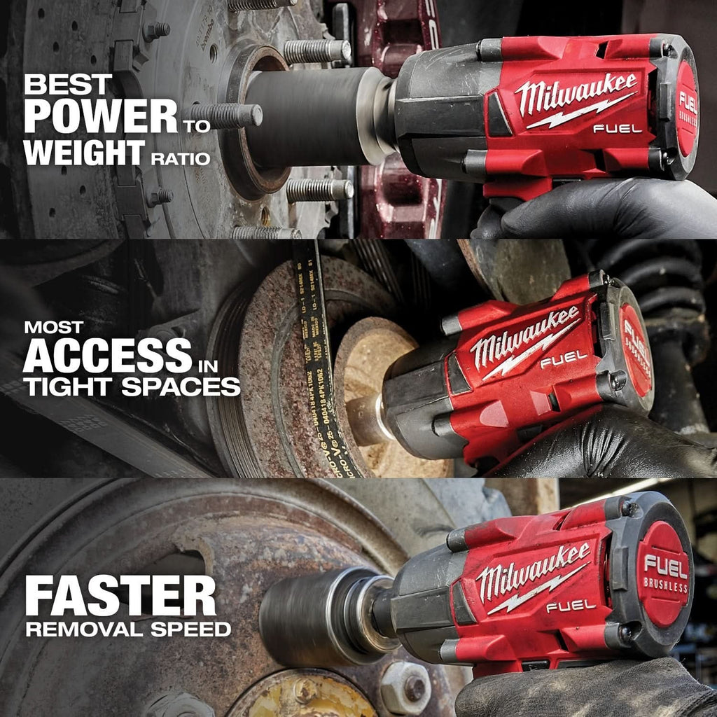 Milwaukee 3890-22 M18 FUEL Impact Wrench & M12 FUEL Ratchet 2-Tool Combo Kit