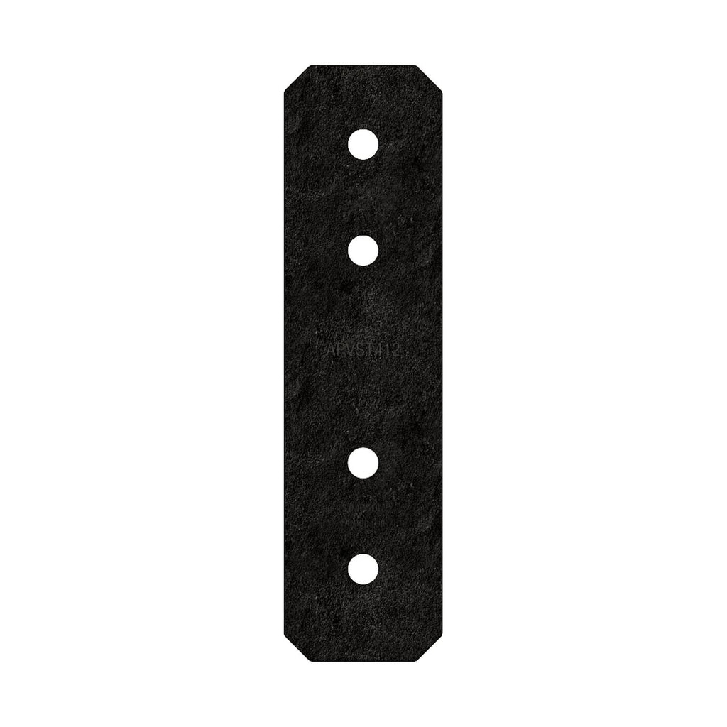 Simpson Strong-Tie APVST412 Outdoor Accents Avant Collection 3-in. x 11-1/4-in. ZMAX, Black Powder-Coated Strap for 4x