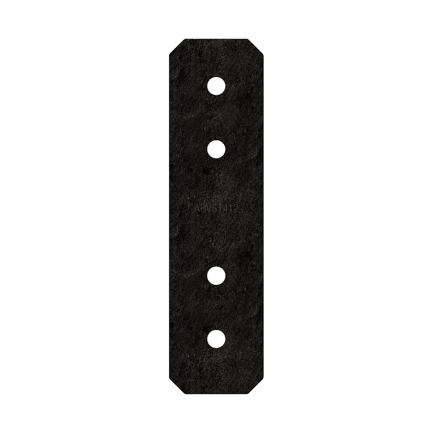 Simpson Strong-Tie APVST412 Outdoor Accents Avant Collection 3-in. x 11-1/4-in. ZMAX, Black Powder-Coated Strap for 4x