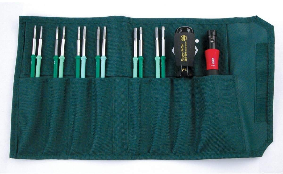 Wiha 28599 TorqueControl 14 Piece Torx/TorxPlus Blade Set in Canvas Pouch