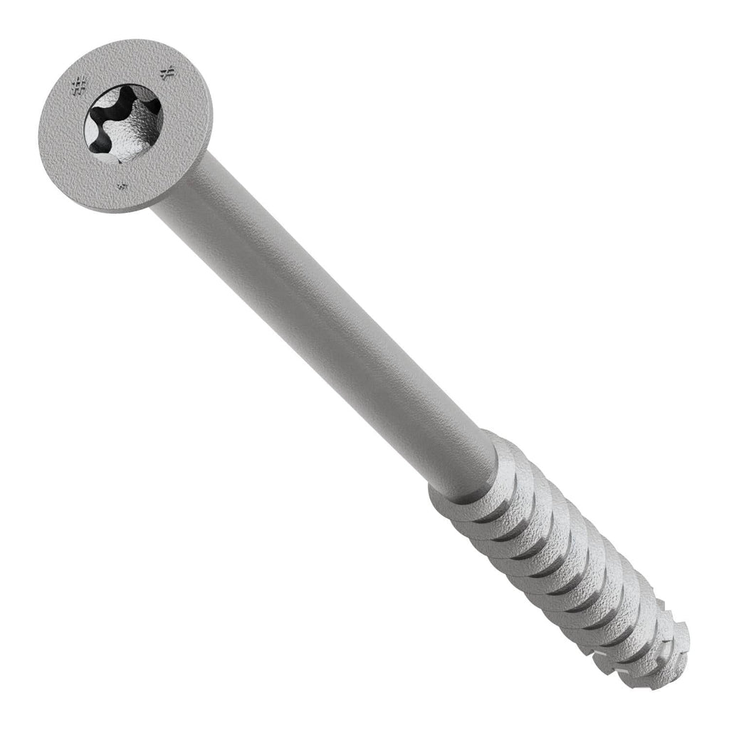 Simpson Strong-Tie TNTSS625400TTR Titen Turbo, 1/4-in. x 4-in. Type 316 Stainless-Steel Trim-Head Concrete and Masonry Screw, 50-Pack