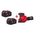 Milwaukee M18 XC 5.0Ah Extended Capacity Battery, 2-Pack with M18 1/4-Sheet Orbital Sander