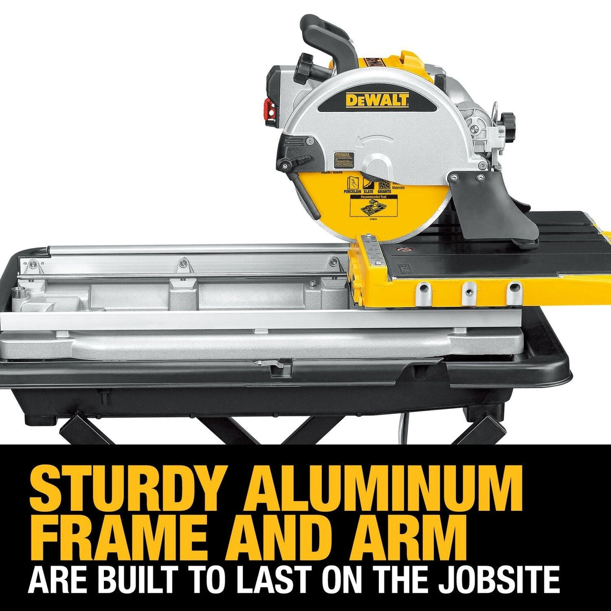 DEWALT 10-in. Corded 1.5 HP Wet Tile Saw with Stand and Blade (D24000S)