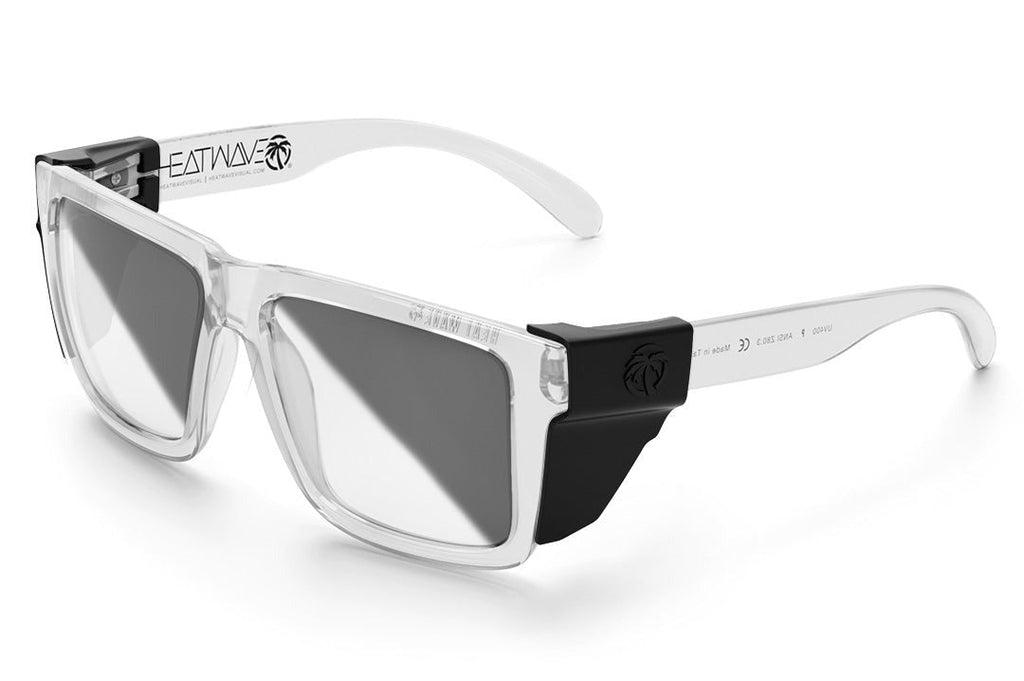 Heat Wave XL VISE Z87 VAPOR CLEAR Frame Photochromic Lens Sunglasses