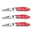 Milwaukee 48-00-5331 6-Inch 3-TPI The AX with Carbide Teeth for Pruning & Clean Wood SAWZALL Reciprocating Saw Blade, 3-Pack