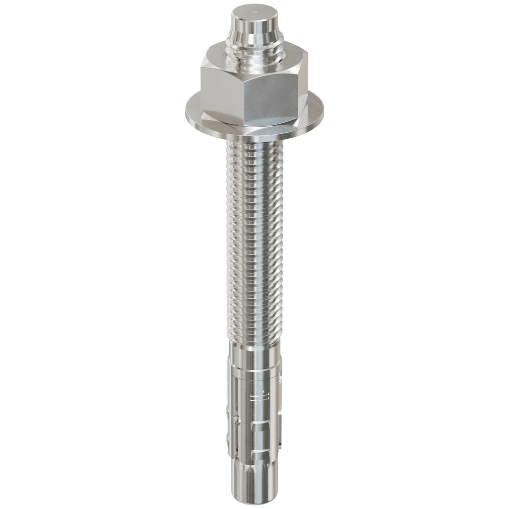 Simpson Strong-Tie STB2-62600S4F20 Strong-Bolt 2, 5/8-in. x 6-in. Type 304 Stainless-Steel Wedge Anchor, Fully Assembled, 20-Pack