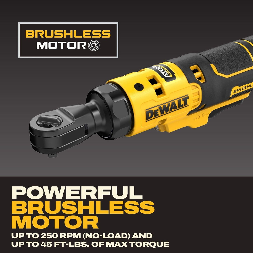 DeWALT DCF514B ATOMIC 20V MAX Brushless Cordless 1/4-in. Ratchet, Tool Only