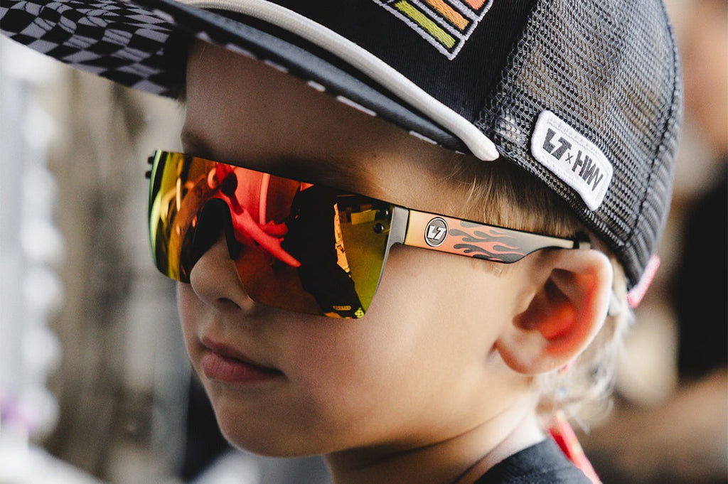 Heat Wave Kids Lazer Face Little Trouble X Heat Wave Flames Sunglasses