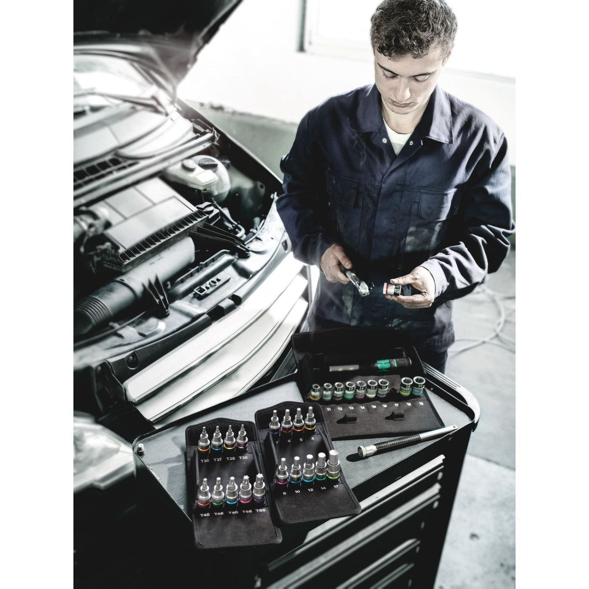 Wera 8790 Hmc Hf 1 Zyklop Socket Set With 1/2-in. Drive, With Holding Function, 10-Pieces