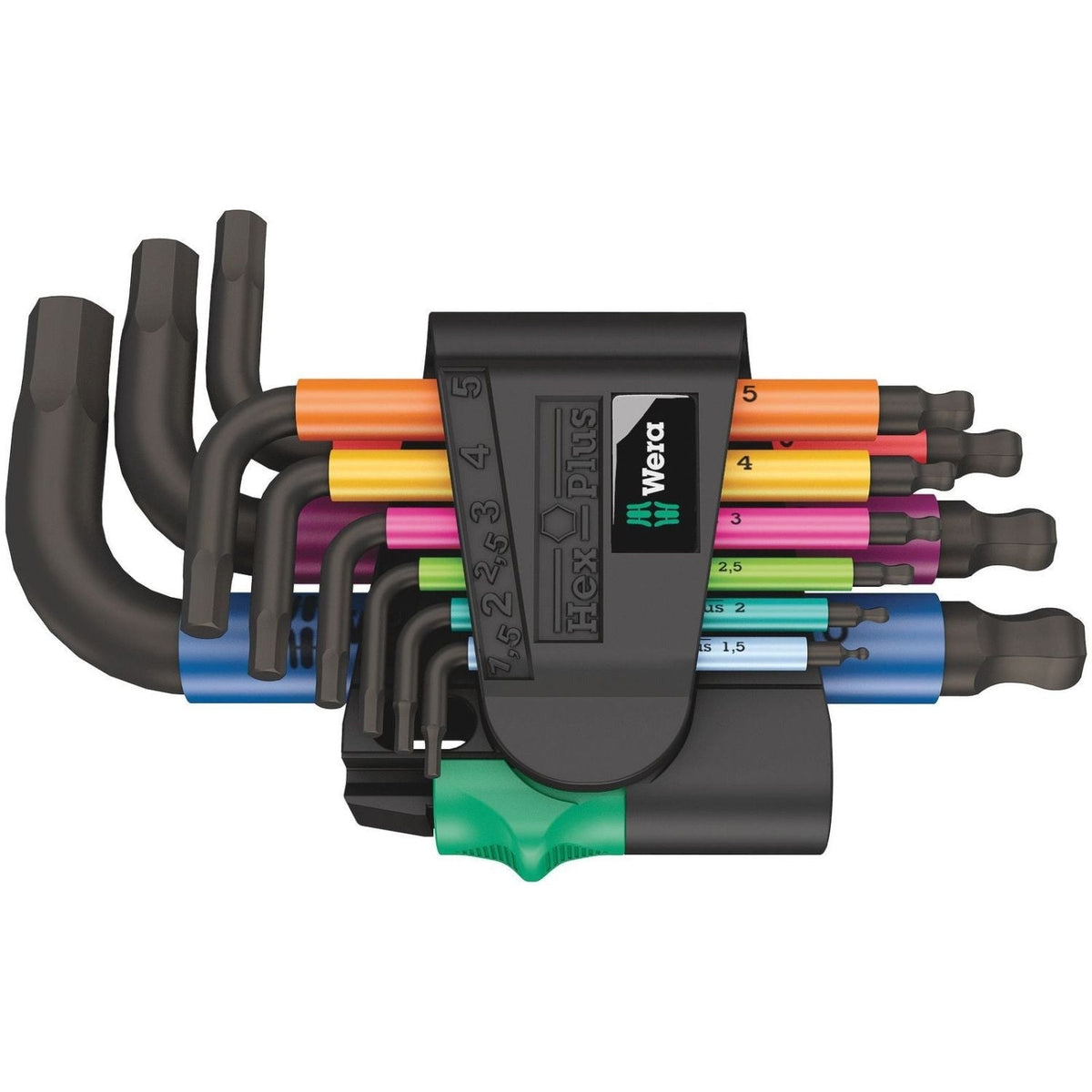Wera 950/9 Hex-Plus Multicolour 2 L-Key Set, Metric, Blacklaser, 9-Pieces