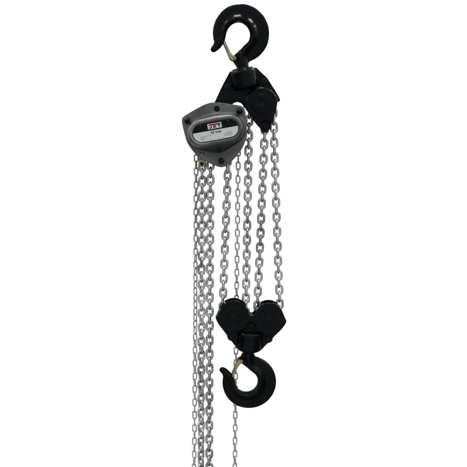 Jet 209130 L-100-1000WO-30 10-Ton Hand Chain Hoist With 30-Foot Lift & Overload Protection