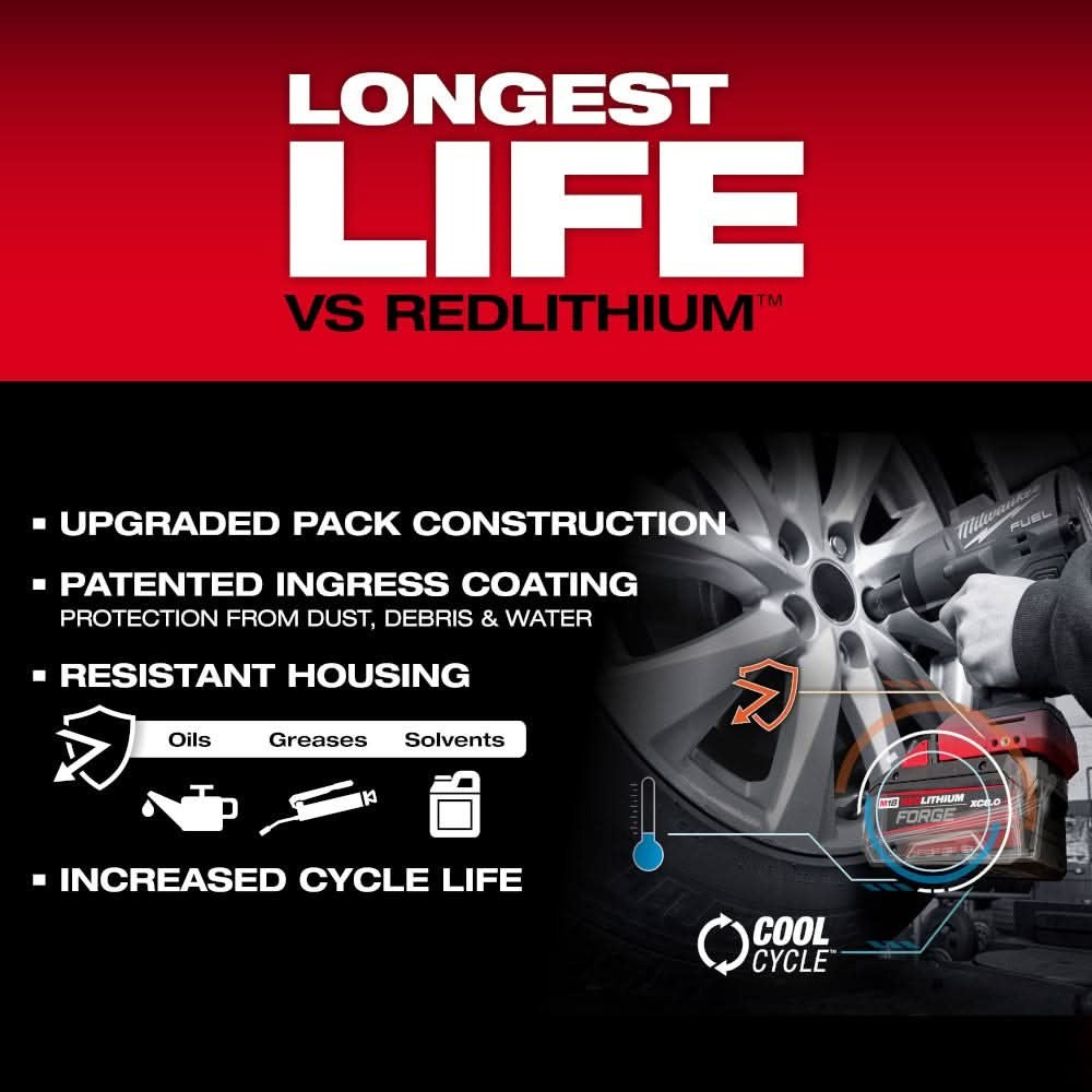 Milwaukee 48-11-1883 M18 REDLITHIUM FORGE XC 8.0Ah Battery, 10-Pack