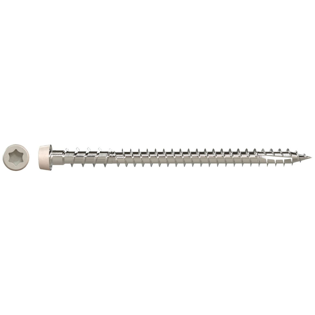 Simpson Strong-Tie DCU234S316GR05 Deck-Drive DCU COMPOSITE Screw (Collated), #10 x 2-3/4-in. Type 316, Gray 05, 1000-Pack